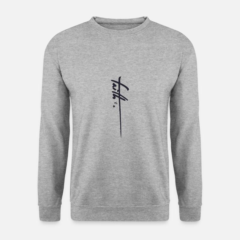 Christlich, Glaube Gott, Kirche - Unisex Pullover - Weißgrau meliert