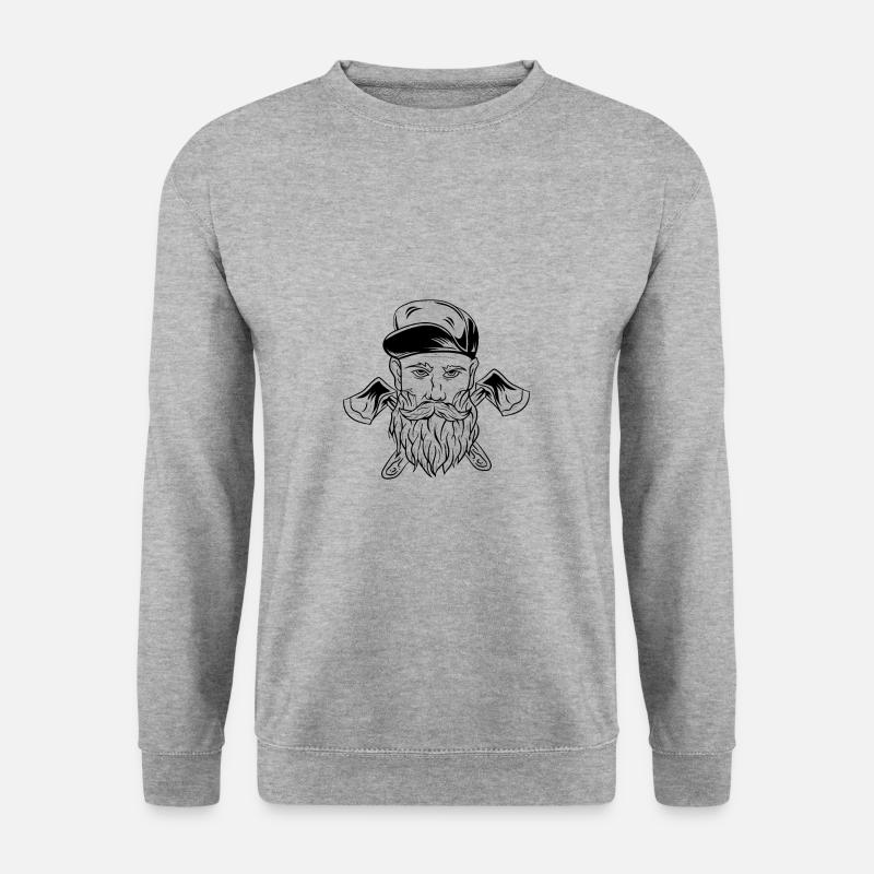 Lumberjack, Ax, Axes, Beard, Cappy - Unisex Sweatshirt - salt & pepper