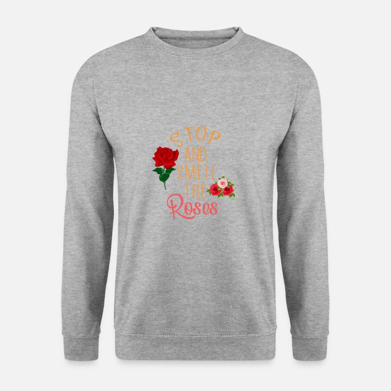 Rose - Unisex Pullover - Weißgrau meliert