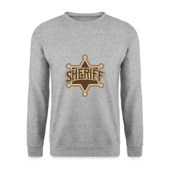 Sheriff Stern - Unisex Sweatshirt - salt & pepper - Front - Alina (178cm) & Michal (187cm)