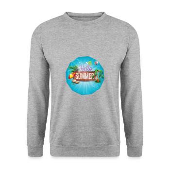 Paradise summer design gift - Unisex Sweatshirt - salt & pepper - Front - Alina (178cm) & Michal (187cm)