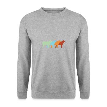 Mouton cru - Sweat-shirt Unisexe - gris chiné - Devant - Alina (178cm) & Michal (187cm)