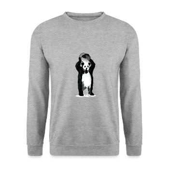 Panda - Incognito - Unisex Sweatshirt - salt & pepper - Front - Alina (178cm) & Michal (187cm)