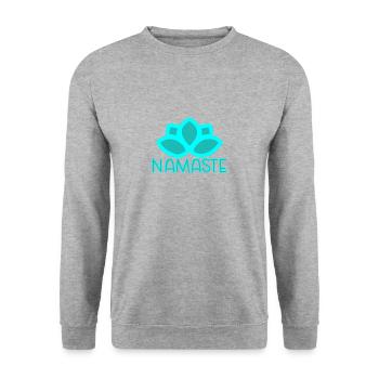 Namaste - Sweat-shirt Unisexe - gris chiné - Devant - Alina (178cm) & Michal (187cm)