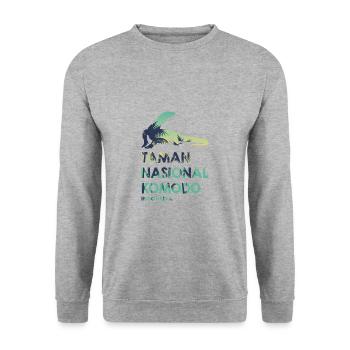 Taman Nasional Komodo - Indonesien - Unisex Pullover - Weißgrau meliert - Vorne - Alina (178cm) & Michal (187cm)