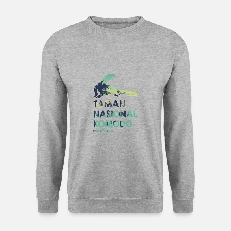 Taman Nasional Komodo - Indonesien - Unisex Pullover - Weißgrau meliert