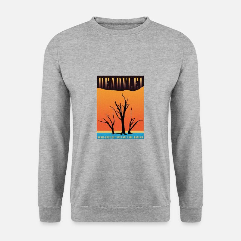 Deadvlei - Namib Naukluft National Park, Namibia - Unisex Pullover - Weißgrau meliert
