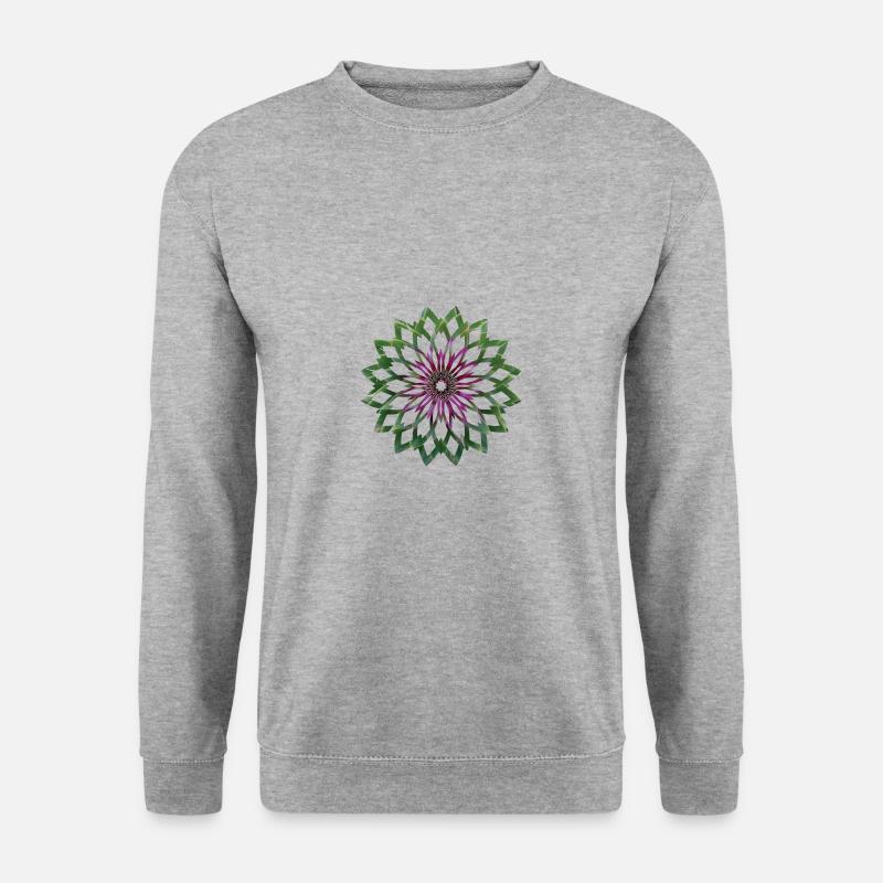 Distel / Schottland - Abstrakte Darstellung - Unisex Pullover - Weißgrau meliert