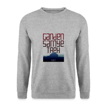 Ganden à Samye Trek - Tibet - Sweat-shirt Unisexe - gris chiné - Devant - Alina (178cm) & Michal (187cm)