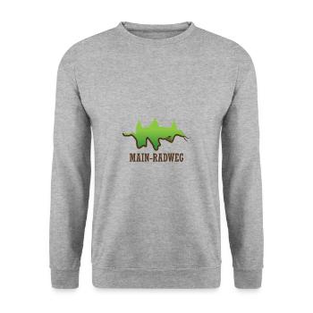 Main-Radweg - Unisex Pullover - Weißgrau meliert - Vorne - Alina (178cm) & Michal (187cm)