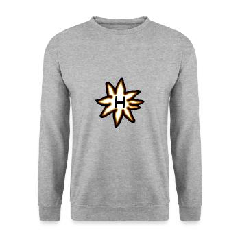 Haflinger Edelweiss brand - Unisex Sweatshirt - salt & pepper - Front - Alina (178cm) & Michal (187cm)