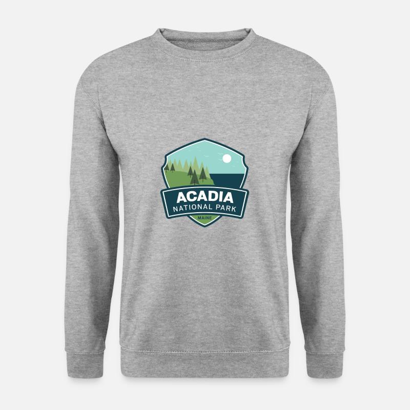 Acadia National Park - Maine - Unisex Pullover - Weißgrau meliert