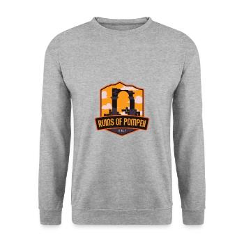Ruins of Pompeii - Italy - Unisex Sweatshirt - salt & pepper - Front - Alina (178cm) & Michal (187cm)