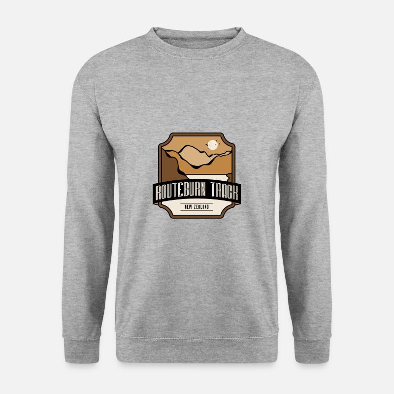 Routeburn Track - Neuseeland - Unisex Pullover - Weißgrau meliert