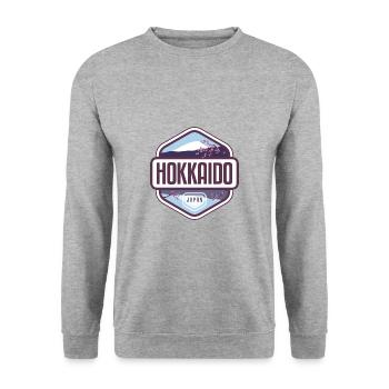 Hokkaido - Japan - Unisex Sweatshirt - salt & pepper - Front - Alina (178cm) & Michal (187cm)