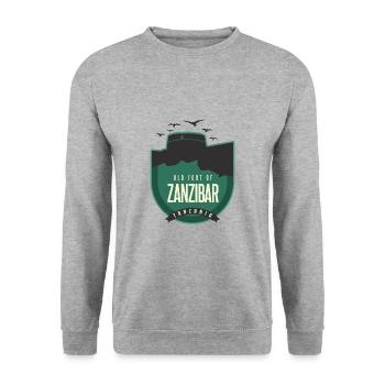 Ancien Fort de Zansibar - Tanzanie - Sweat-shirt Unisexe - gris chiné - Devant - Alina (178cm) & Michal (187cm)