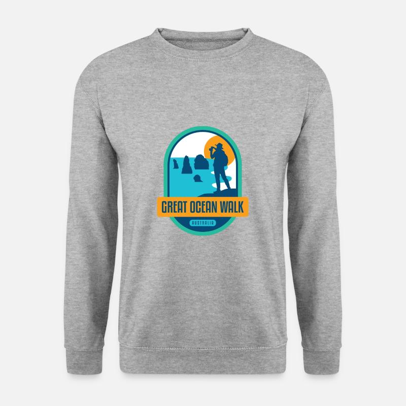 Great Ocean Walk - Australien - Unisex Pullover - Weißgrau meliert