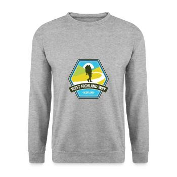 West Highland Way - Écosse - Sweat-shirt Unisexe - gris chiné - Devant - Alina (178cm) & Michal (187cm)