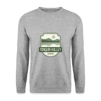 Tonquin Valley - Kanada - Unisex Pullover - Weißgrau meliert - Vorne - Alina (178cm) & Michal (187cm)