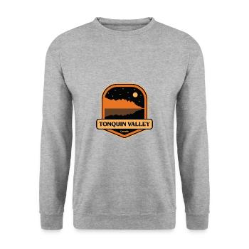 Vallée de Tonquin - Canada - Sweat-shirt Unisexe - gris chiné - Devant - Alina (178cm) & Michal (187cm)