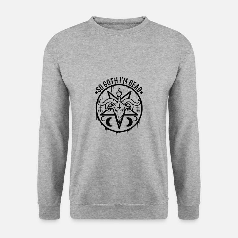 So Goth I'm Dead - Unisex Pullover - Weißgrau meliert