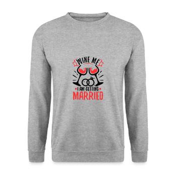 Wine Me Je me marie - Sweat-shirt Unisexe - gris chiné - Devant - Alina (178cm) & Michal (187cm)