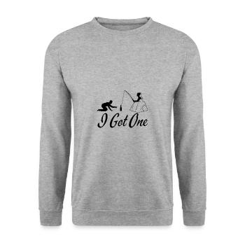 I Got One Braut - Unisex Pullover - Weißgrau meliert - Vorne - Alina (178cm) & Michal (187cm)