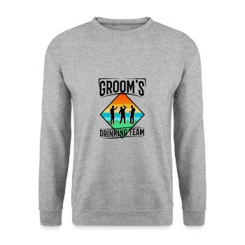 L’équipe des palefreniers - Sweat-shirt Unisexe - gris chiné - Devant - Alina (178cm) & Michal (187cm)