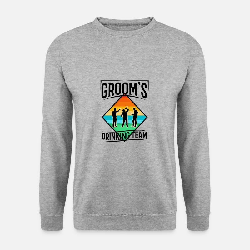Grooms Drinking Team - Unisex Pullover - Weißgrau meliert