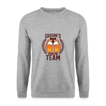 Équipe de beuverie des palefreniers - Sweat-shirt Unisexe - gris chiné - Devant - Alina (178cm) & Michal (187cm)