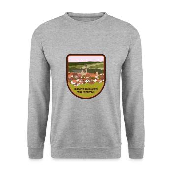 Tauber Valley Panorama Trail - Unisex Sweatshirt - salt & pepper - Front - Alina (178cm) & Michal (187cm)