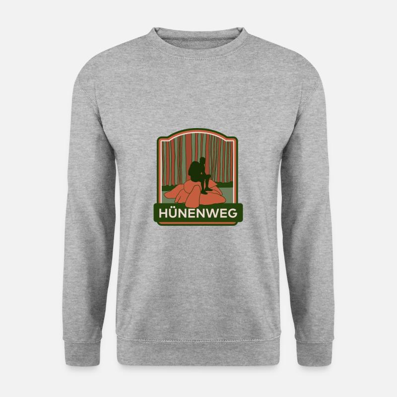 Hünenweg - Unisex Pullover - Weißgrau meliert