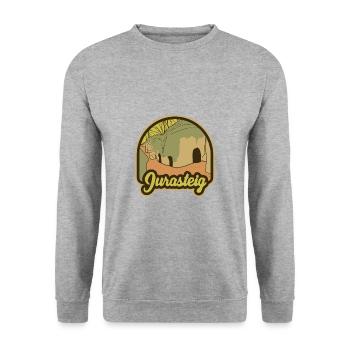 Sentier du Jura - Sweat-shirt Unisexe - gris chiné - Devant - Alina (178cm) & Michal (187cm)