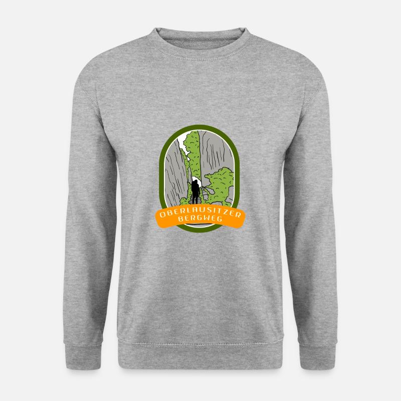 Oberlausitzer Bergweg - Unisex Pullover - Weißgrau meliert