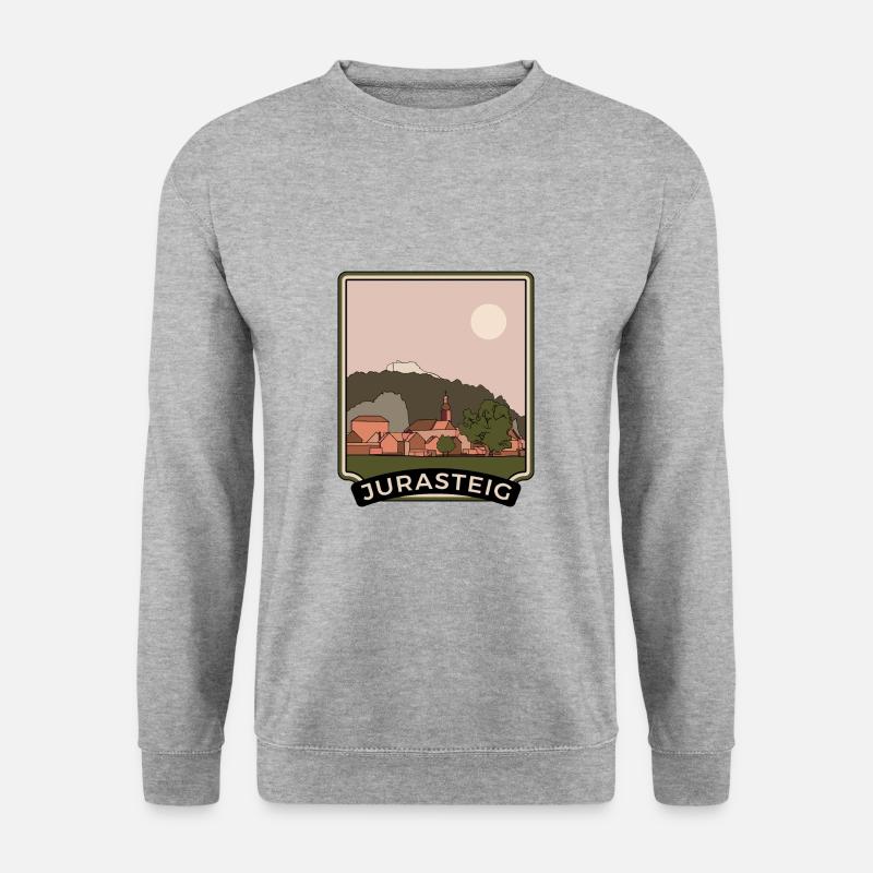 Jurasteig - Unisex Pullover - Weißgrau meliert