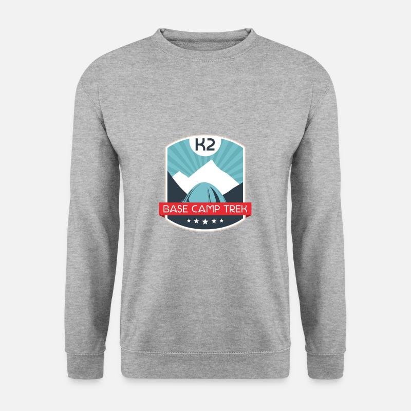K2 Base Camp Trek - Unisex Pullover - Weißgrau meliert