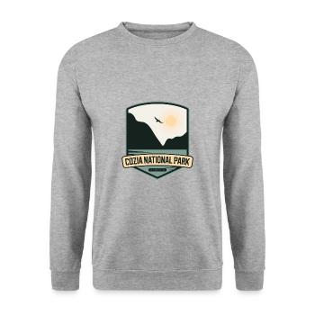 Parc national de Cozia – Roumanie - Sweat-shirt Unisexe - gris chiné - Devant - Alina (178cm) & Michal (187cm)