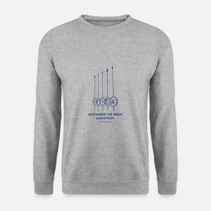 Alexander the Great Marathon – Griechenland - Unisex Pullover - Weißgrau meliert