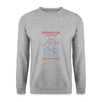 Eindhoven, Marathon – 2025 - Netherlands - Unisex Sweatshirt - salt & pepper - Front - Alina (178cm) & Michal (187cm)