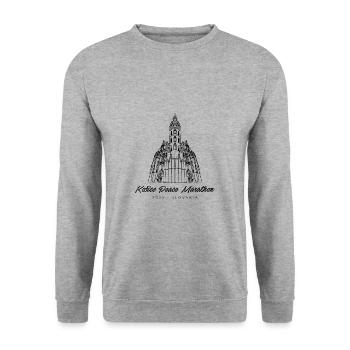 Marathon de la Paix de Košice – 2025 – Slovaquie - Sweat-shirt Unisexe - gris chiné - Devant - Alina (178cm) & Michal (187cm)