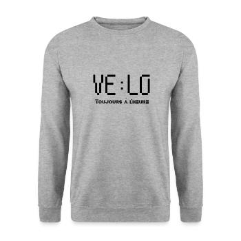 Cycling always on time - Unisex Sweatshirt - salt & pepper - Front - Alina (178cm) & Michal (187cm)