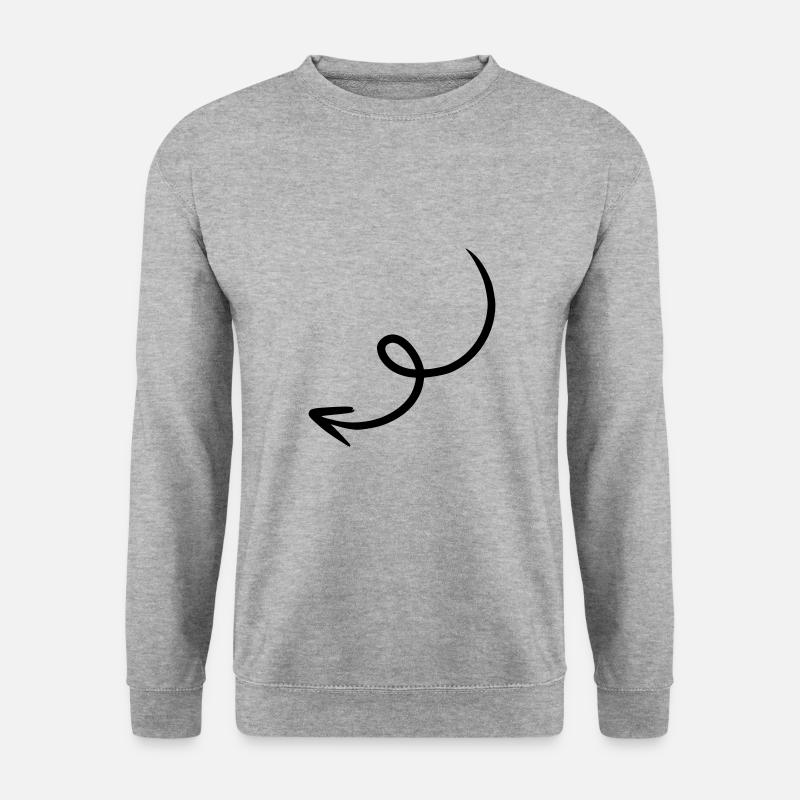 Arrow drawing sketch black - Unisex Sweatshirt - salt & pepper