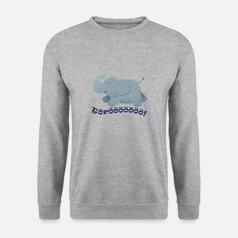 Wildtiere - Unisex Pullover - Weißgrau meliert