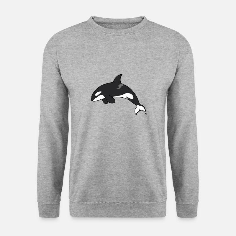 Meerestiere - Unisex Pullover - Weißgrau meliert