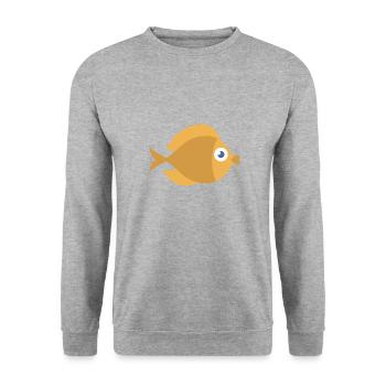 Meerestiere - Unisex Pullover - Weißgrau meliert - Vorne - Alina (178cm) & Michal (187cm)
