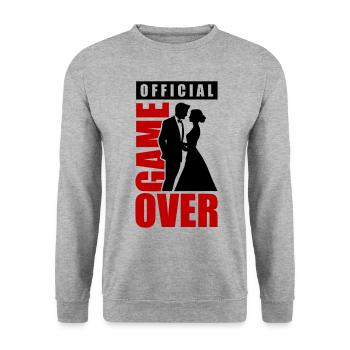 Jeu de couple de mariage sur le couple de mariage Jga - Sweat-shirt Unisexe - gris chiné - Devant - Alina (178cm) & Michal (187cm)