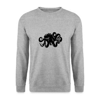 Meerestiere - Unisex Pullover - Weißgrau meliert - Vorne - Alina (178cm) & Michal (187cm)