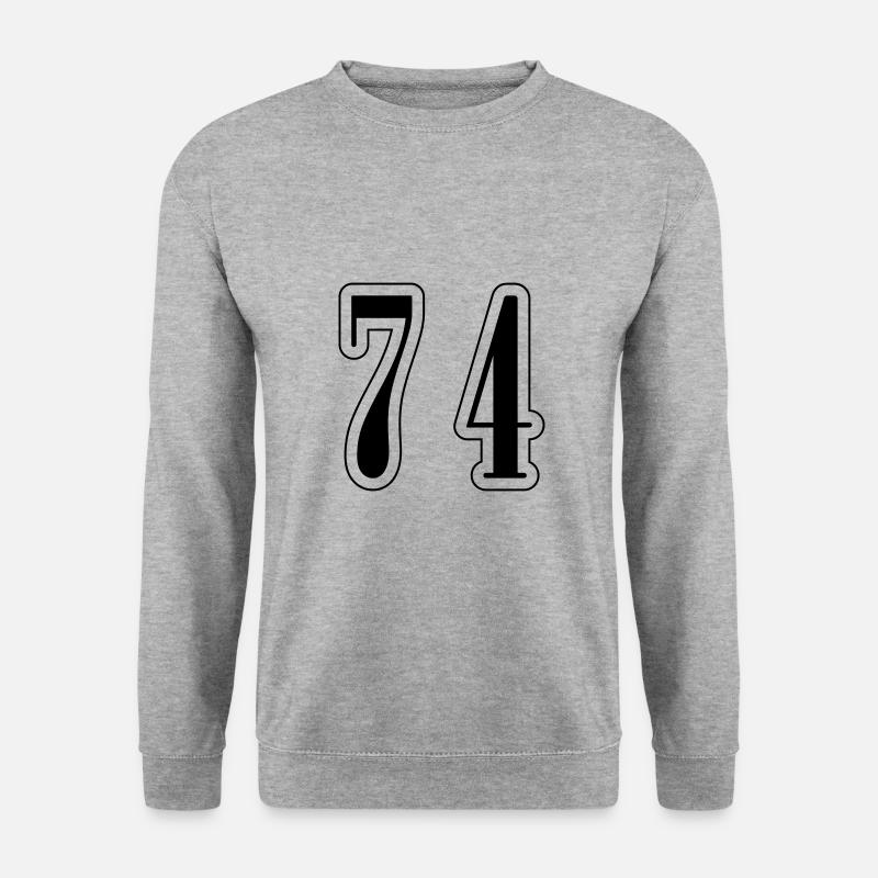74 Number Symbol - Unisex Sweatshirt - salt & pepper
