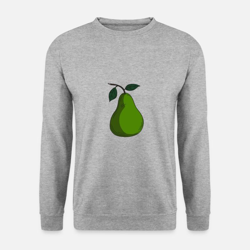 Birne - Unisex Pullover - Weißgrau meliert