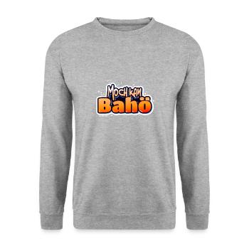 Moch kan Bahö - Unisex Pullover - Weißgrau meliert - Vorne - Alina (178cm) & Michal (187cm)